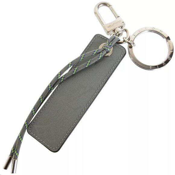 Auth LOUIS VUITTON Porte Cles Tag Monogramfluo charm gray/light gold - Picture 7 of 16